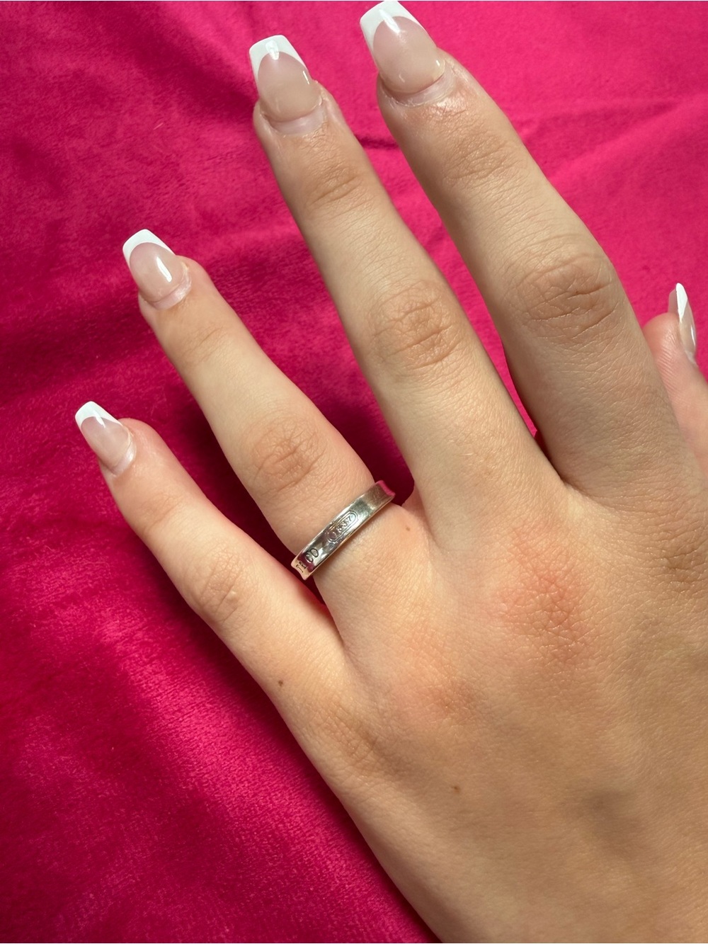 Tiffany & Co. 1837 Silver Silver Ring Band 925 Size 6.5